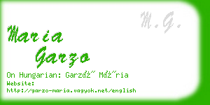 maria garzo business card